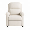 Fauteuil relax inclinable droit beige en polyester 82 x 90 x 102 cm