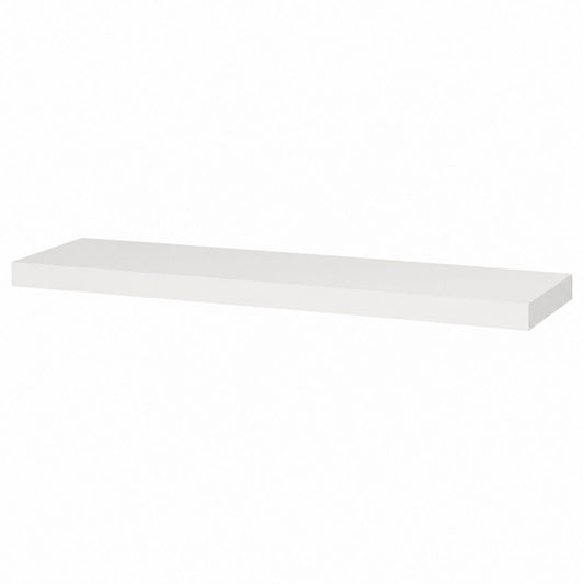 Étagère murale flottante blanche en panneau de particules 110 x 26 x 5 cm
